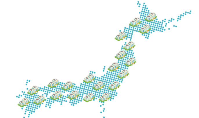 全国の専門学校名と日本図